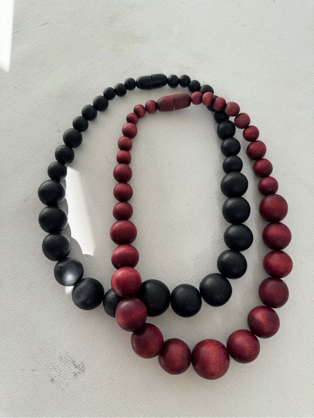 Beaded Necklaces in Black & Red